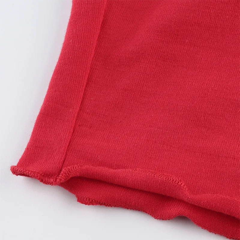 ALLNeon Sweet Strawberry Embroidery Front Crop Tops E-girl O-neck Short Sleeve Patchwork Red T-shirts Fashion Summer Kawaii Tees