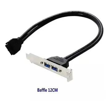 

USB 3.0 Back Panel Expansion Bracket to 20-Pin Header Cable (2-Port) expansion adapter for PC Computer
