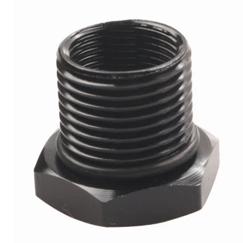 

5/8x24 To 3/4NPT Automotive Threaded Oil Filter Adapter Connector Black Aluminum