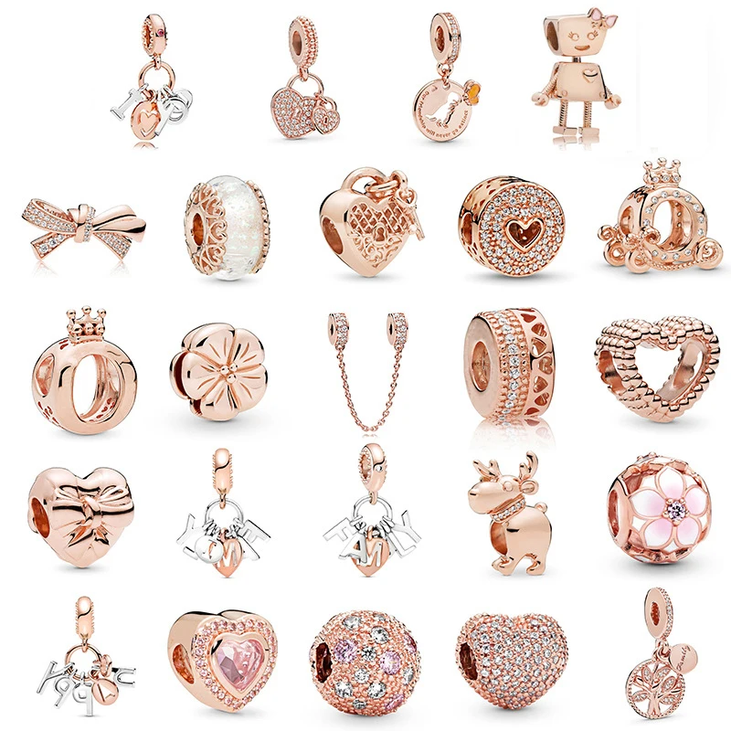 Fashion Pandora Rose Gold Series Charm 