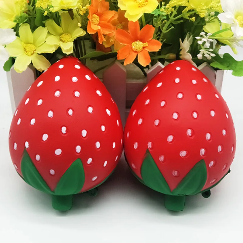 

Squeeze Toys Squishy Simulation of Colored Strawberries Toy with Aroma Slow Rising Stress Relief Toy for Baby Kids Xmas Gift