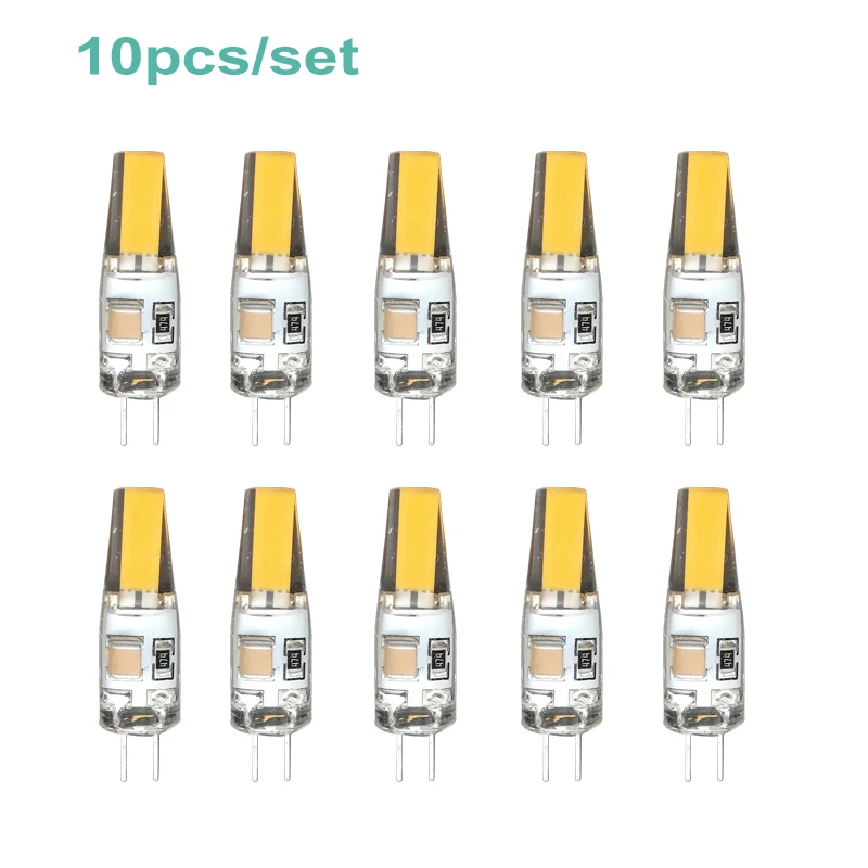 10pcs G4 Led Bulbs 2W 220V 110V 127V 1505COB Bright Silicone Lamps Warm White LED Lights ​Equivalent to 20W halogen Lamp