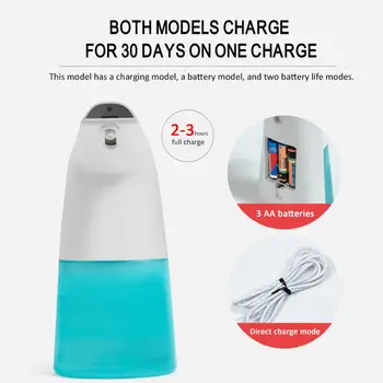 

Soap Dispenser Automatic 250ML Electric Soap Dispen Touchless Hands Free Automatic IR Sensor Soap Liquid Dispenser Home Bathroom