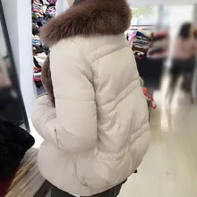  Women Jacket Cotton Winter Furry Collar Long Sleeve Pockets Slim Thick Warm Casual Basic Female Coat 2022 Trendy Outwear N67 