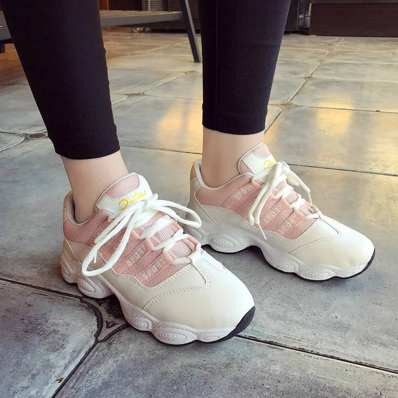 

New Style Korean-style Fashion Students Couples Comfortable Dad Shoes Casual Comfortable Thick Bottomed Versatile Running WOMEN'