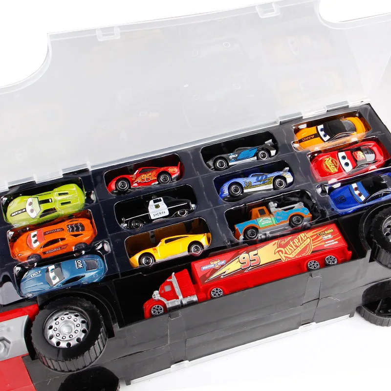 

General Mobilization Container Alloy McQueen Car Storage Transportation Card Finished Product Set Children Model China