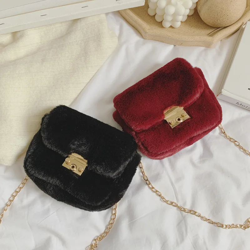 

Girls CHILDREN'S Bag Princess Fashion Bag Little Girl Plush Crossbody Bag Handbag Beauty Burst Baby Cute