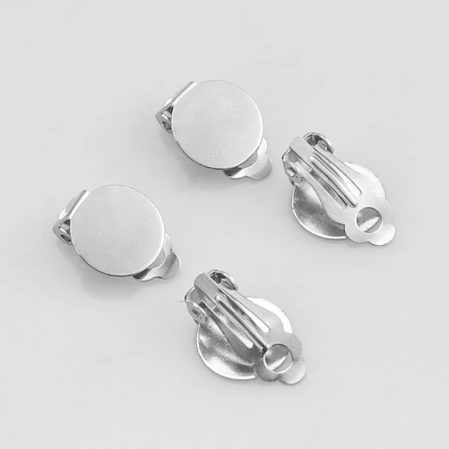 10pcs/lot Stainless Steel Non-pierced Clip Back Clip on Earrings