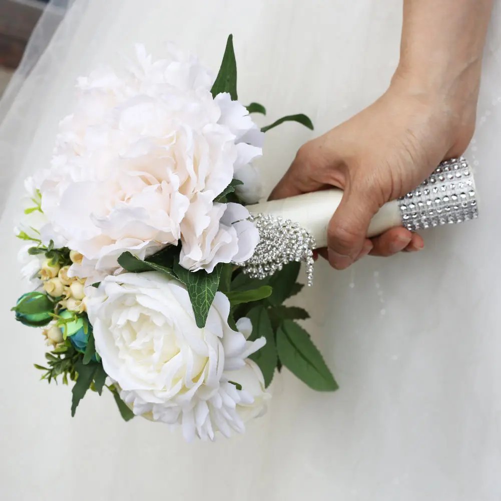 MissRDress Свадебные букеты Искусственный Свадебный букет Camellias Свадебные аксессуары цветы деревенский стиль свадебные цветы