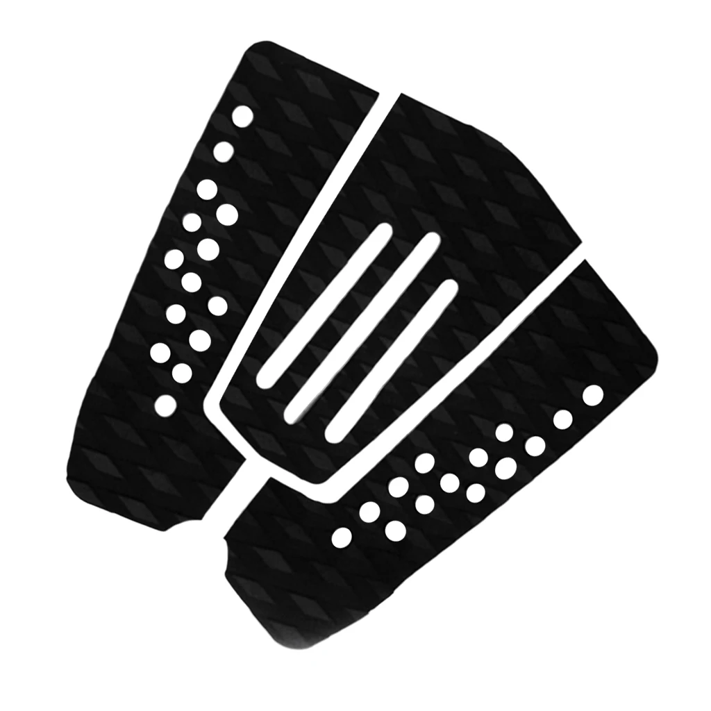 7 Pieces Non-slip Black EVA Surfboard Surf Traction Pad Deck Grips Tail Pads Kiteboard Skimboard Shortboard Surfing Accessories