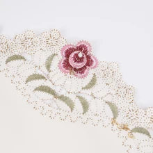 Вышитый цветочный тканевый круглый стол скатерть/тканевый орнамент