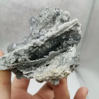 

112g Natural shining minerals with green fluorite specimen healing stone hot sale $XQ508