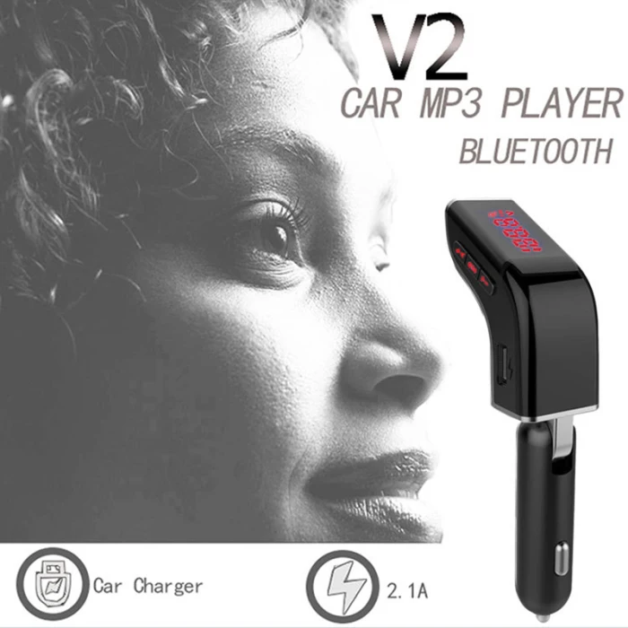 Автомобильный Bluetooth fm-передатчик беспроводной Handsfree авто MP3 плеер двойной USB быстрое зарядное устройство OD889