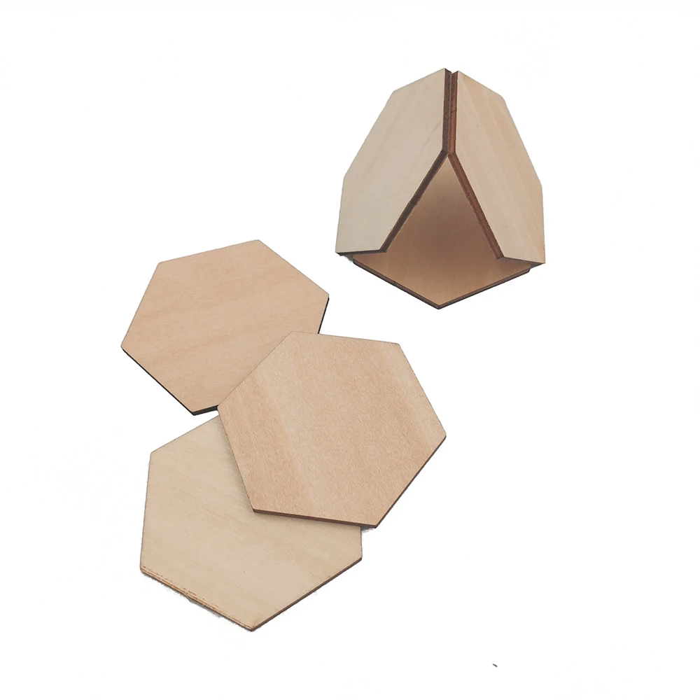 50pcs 40mm 1.57inch Wooden Hexagon Plain Unfinished Wood Craft for Disks  Tags Earring Wedding Plaque Jewelry Family Birthday DIY - AliExpress