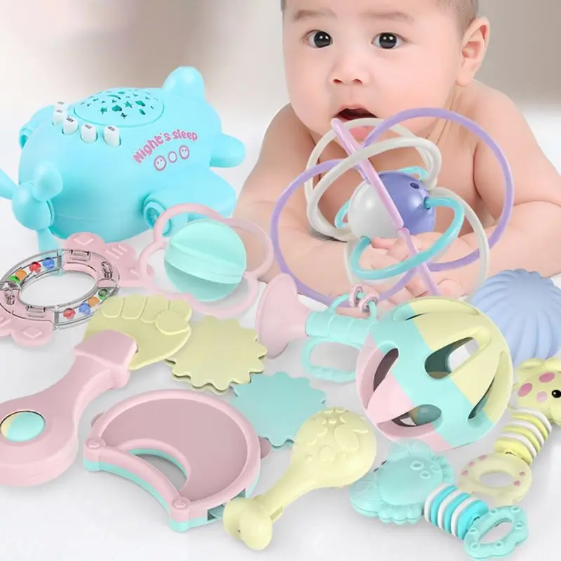 Милый младенец погремушка-грызунок шейкер Grab Spin малыш BPA бесплатно детская погремушка-прорезатель для зубов набор игрушек