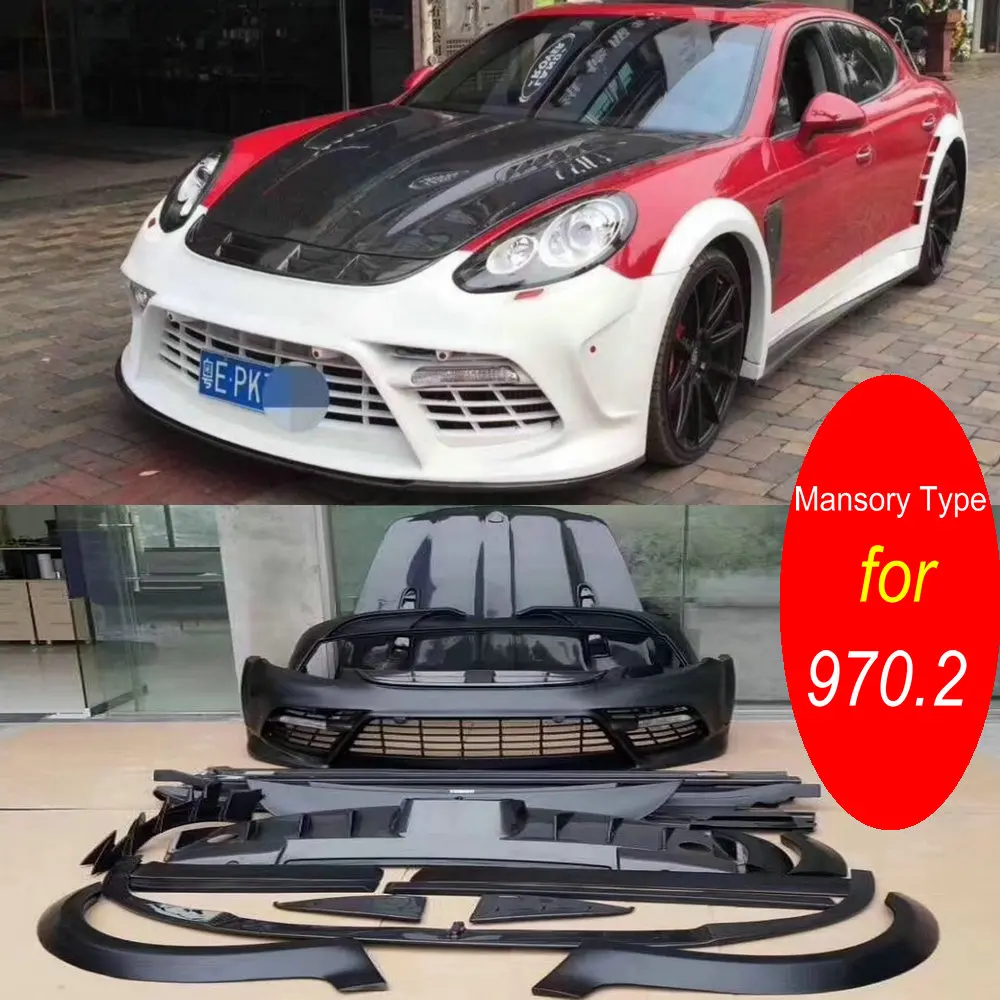 Полипропиленовый обвес в стиле Mansory боковые юбки бамперы задний спойлер для Porsche
