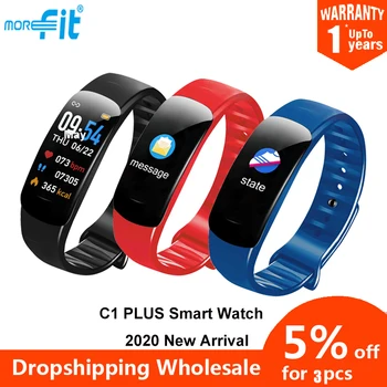 

Original MoreFit C1 Plus Smart Watch Smart Activity Trackers Heart Rate Monitor Smartwatch Fitness Smart Bracelet VS M5 Watch