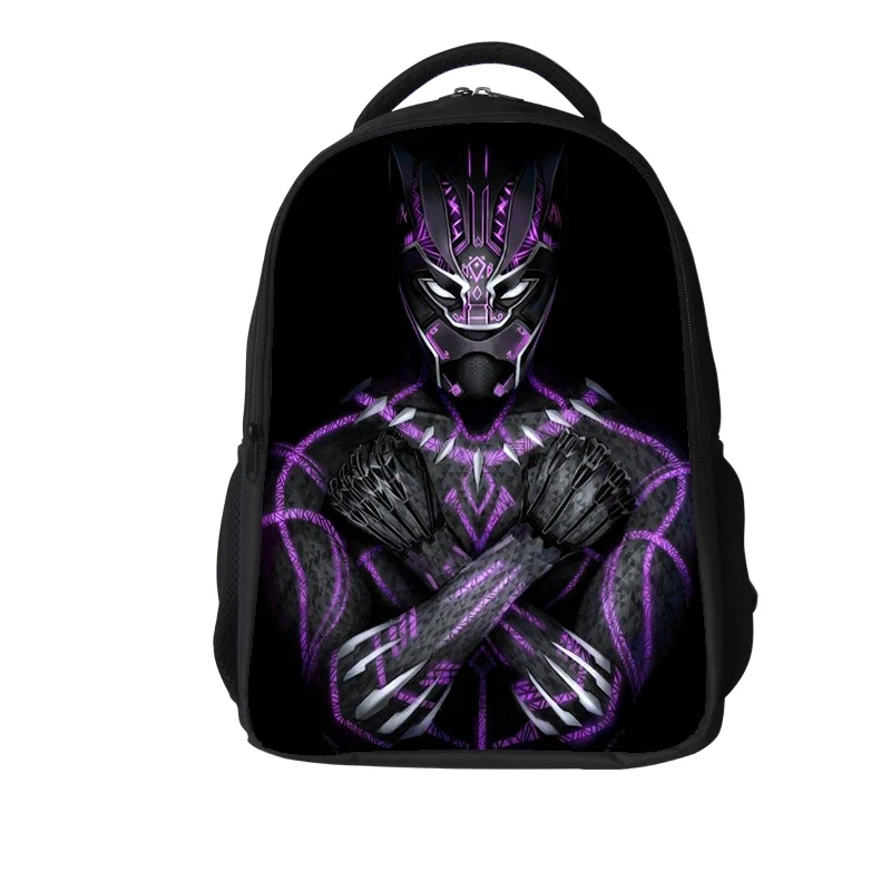 16 inch school bag Школьная сумка с черной пантерой, детский персональный рюкзак с принтом с именем Marvel, сумки для книг, рюкзак, школьный рюкзак для школьников, мальчиков, подростков - Цвет: 16 inch school bag