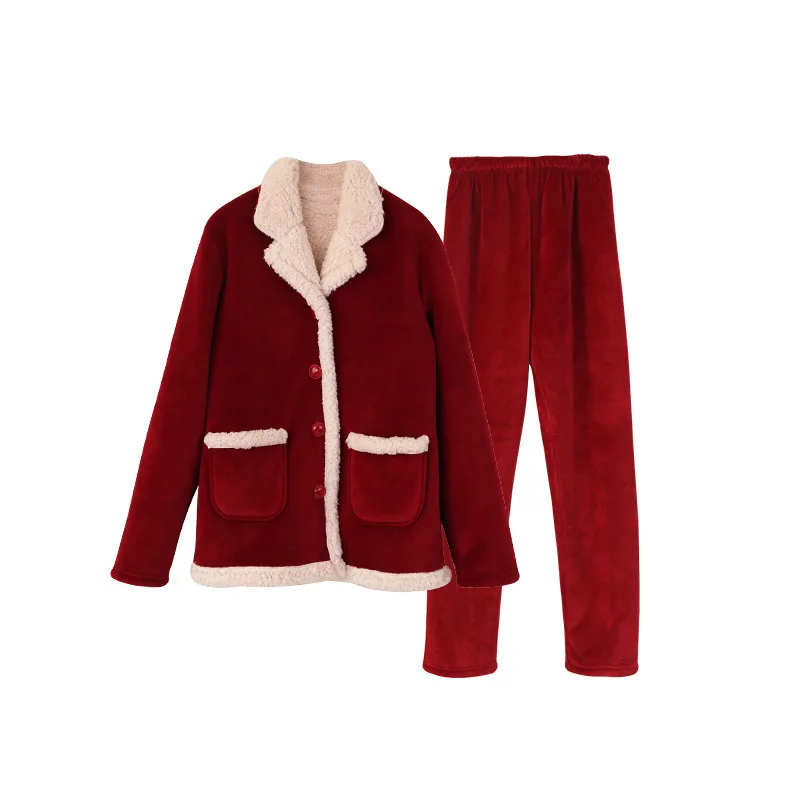 Winter Pajamas Men Long Sleeved Coral Fleece Warm Flannel Pyjamas Mens Lounge Animal Pajama Set plus Size  Sleepwear