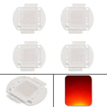 

Areyourshop 4Pcs 100W LED Red 620-625nm Bright Integrated Chip High Power Bulb Floodlight
