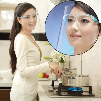 

Transparent Visor Faceshield Anti Droplet Dust-proof Protect Full Face Mask Covering маска Stop Flying Spit Safety Protection