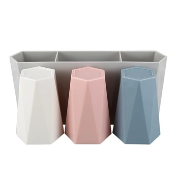 

BESTToothbrush Holder 1 Set of Toothbrush Rotating Brush Wall-Mounted Suction Cup Bracket Rack Household Bathroom Blue Pink Whit