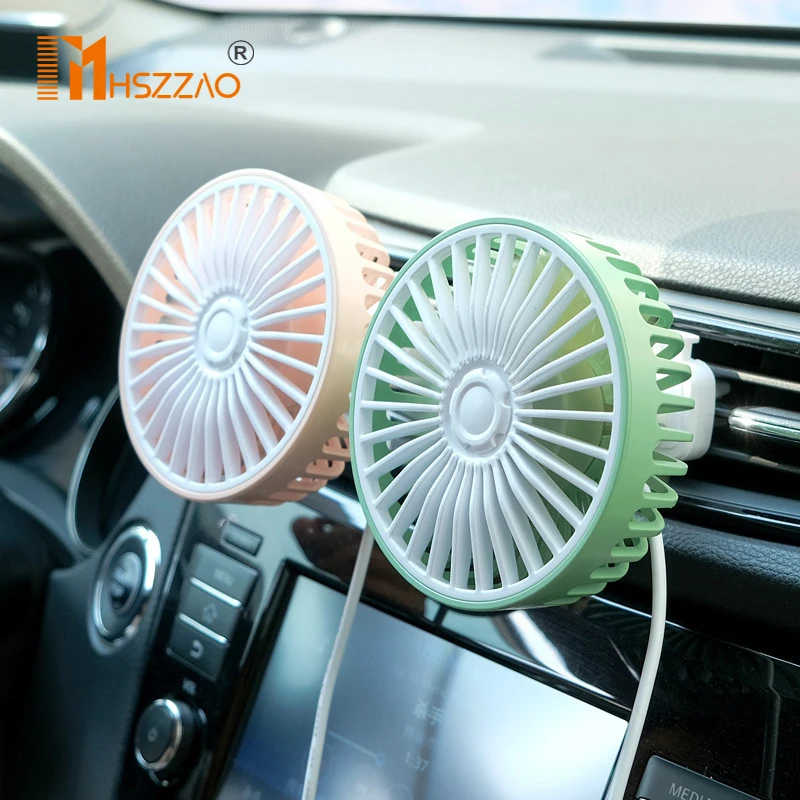 

1 Pcs Car Vent Fan Multi-function USB Interface Built-in incense Mini Fan Blade LED Lamp Car Fan