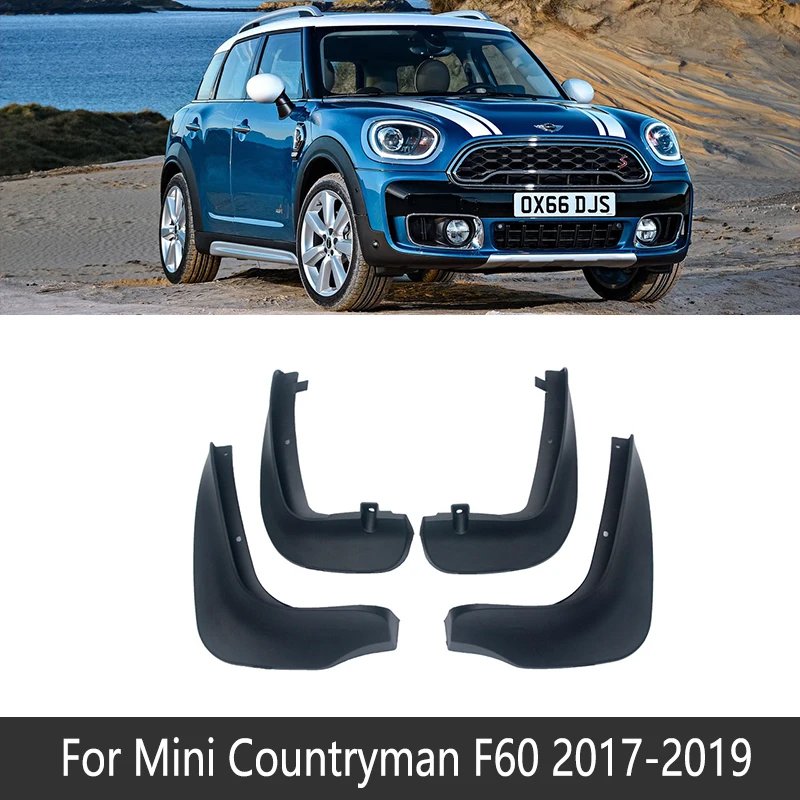 2017-2019 F60 Брызговик для Mini Countryman R60 F60 2010~ Fender брызговик Всплеск закрылки аксессуары для брызговиков 2013 - Название цвета: 2017-2019 F60