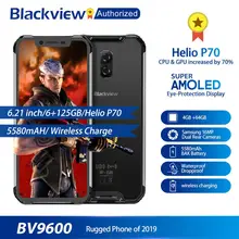 Blackview BV9600 מחוספס עמיד למים Helio P70 הגלובלי 4G נייד טלפון 6.21 "אנדרואיד 9.0 Smartphone 4GB RAM 64GB MT6771T 5580mAh