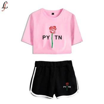 

Payton Moormeier Women Tracksuit Two Piece Set Sexy Short Top and Middle Waist Shorts Solid Color Cotton Summer Fashion Suit