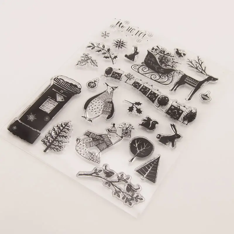 Почтовый ящик Пингвин печать штамп с режущими штампами набор трафаретов Сделай