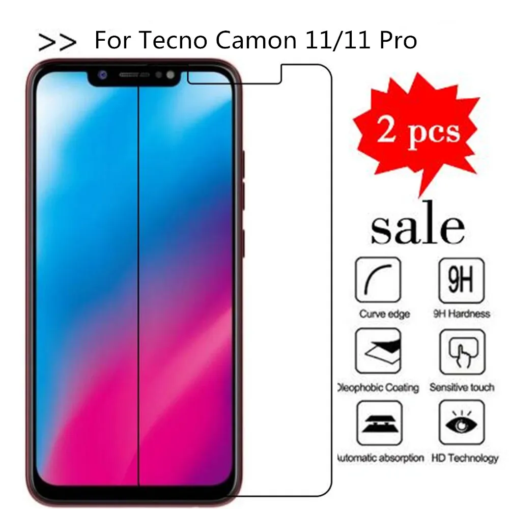 

Tempered Glass For Tecno Camon 11 Screen Protector Premiun Phone Protection Film Case For Tecno Camon 11 Pro Tempered Glass