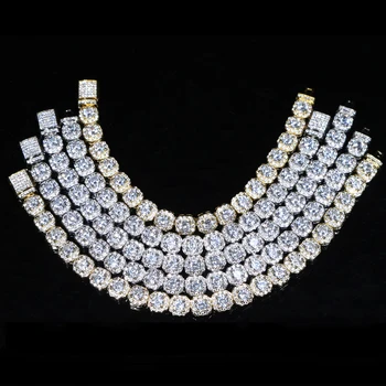 

High quality Bling bling cz paved square charm paved tennis chain bracelet bangle men hip hop jewelry for boy party jewelry gift