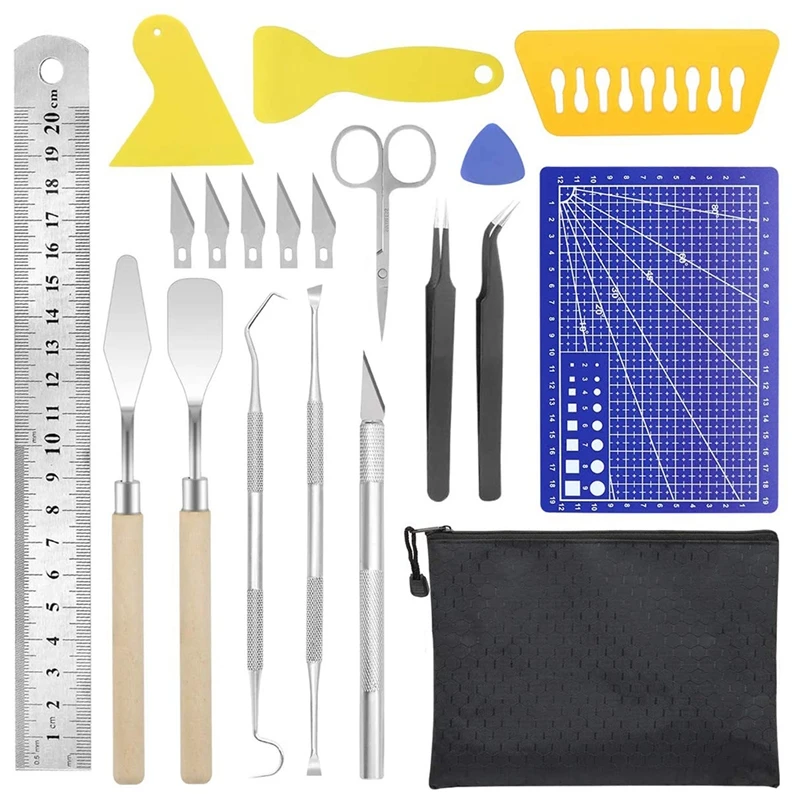 Weeding Tools for Vinyl, 20 PCS Stainless Steel Craft Basic Set Tools Kits with Storage Bag for Cricut,Adhesive Vinyl cnc wood router machine