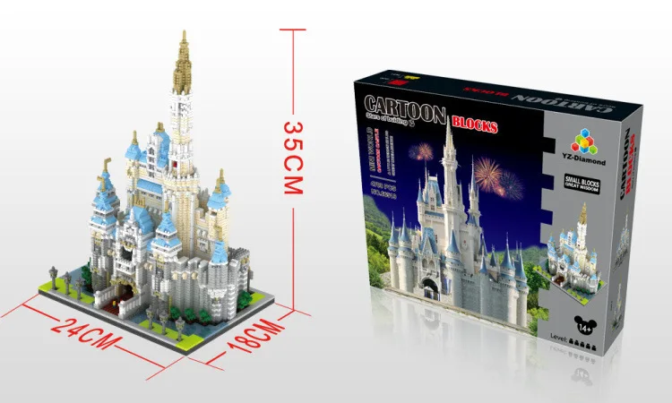 

Yz063 Oriental Pearl Tower 070 Kingdom Tower 66519 Castle Small Particles Building Blocks Fight Inserted Architecture Model