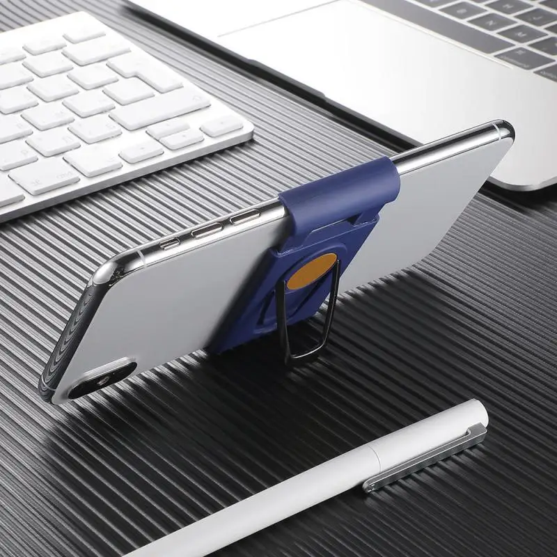 Pemegang Telepon Mini Lipat Plastik Meja Stand Dudukan Ponsel Ponsel Berdiri Pemegang Mount untuk IPhone Samsung Huawei Xiaomi