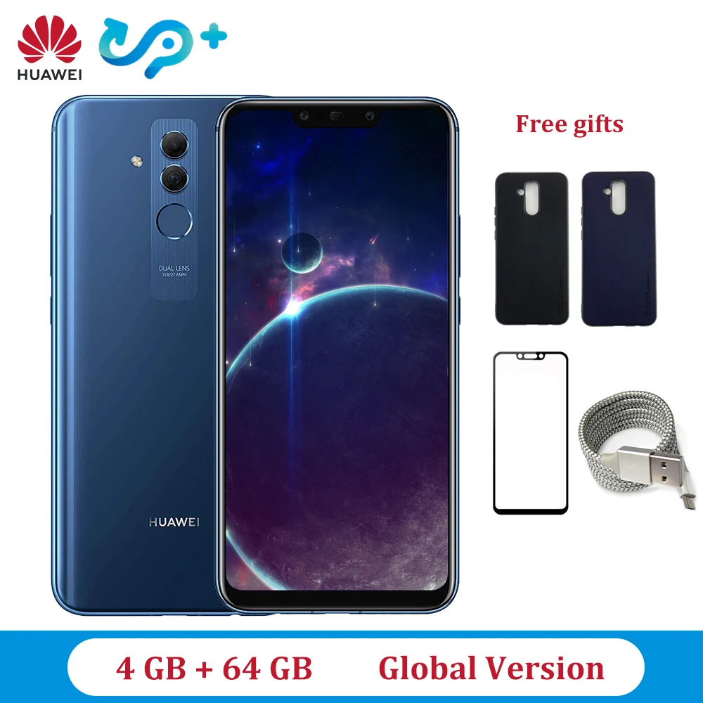 Смартфон HUAWEI Mate 20 Lite 4 Гб 64 Гб телефон глобальная версия 6,3 дюймов смартфон 3750 мАч аккумулятор Android 8,1 Kirin 710