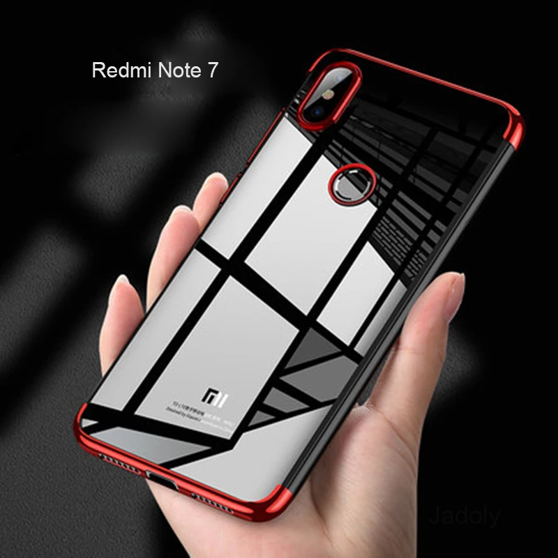 Чехол с гальваническим покрытием для Xiaomi Redmi Note 7 силиконовый ударопрочный чехол