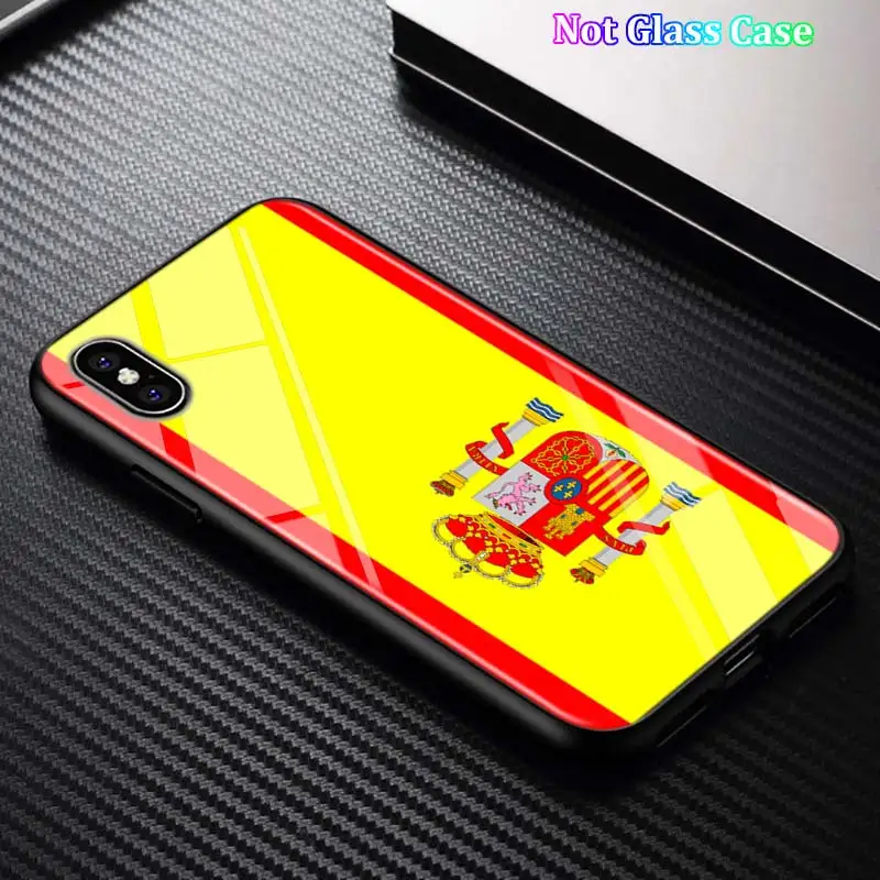 Черный чехол для iPhone 11 11Pro Max испанские национальные флаги для iPhone X XR XS Max 8 7 6 6S Plus 5S глянцевый чехол для телефона - Цвет: Style 07