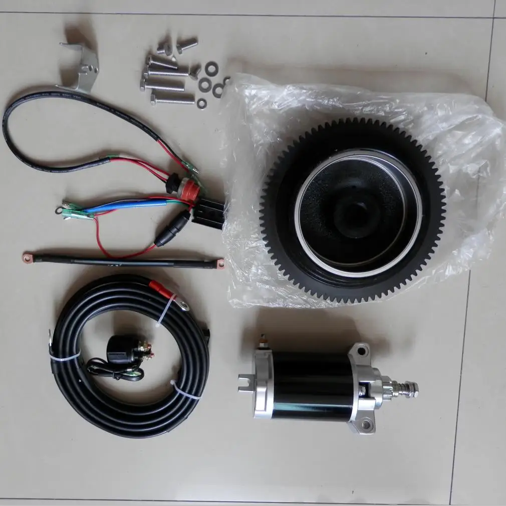 Электростартовый комплект F15 для YAMAHA F18 PARSUN HIDEA POWERTEC PIONEER JINHUA & MORE 4 тактный 246CC 15HP 18HP