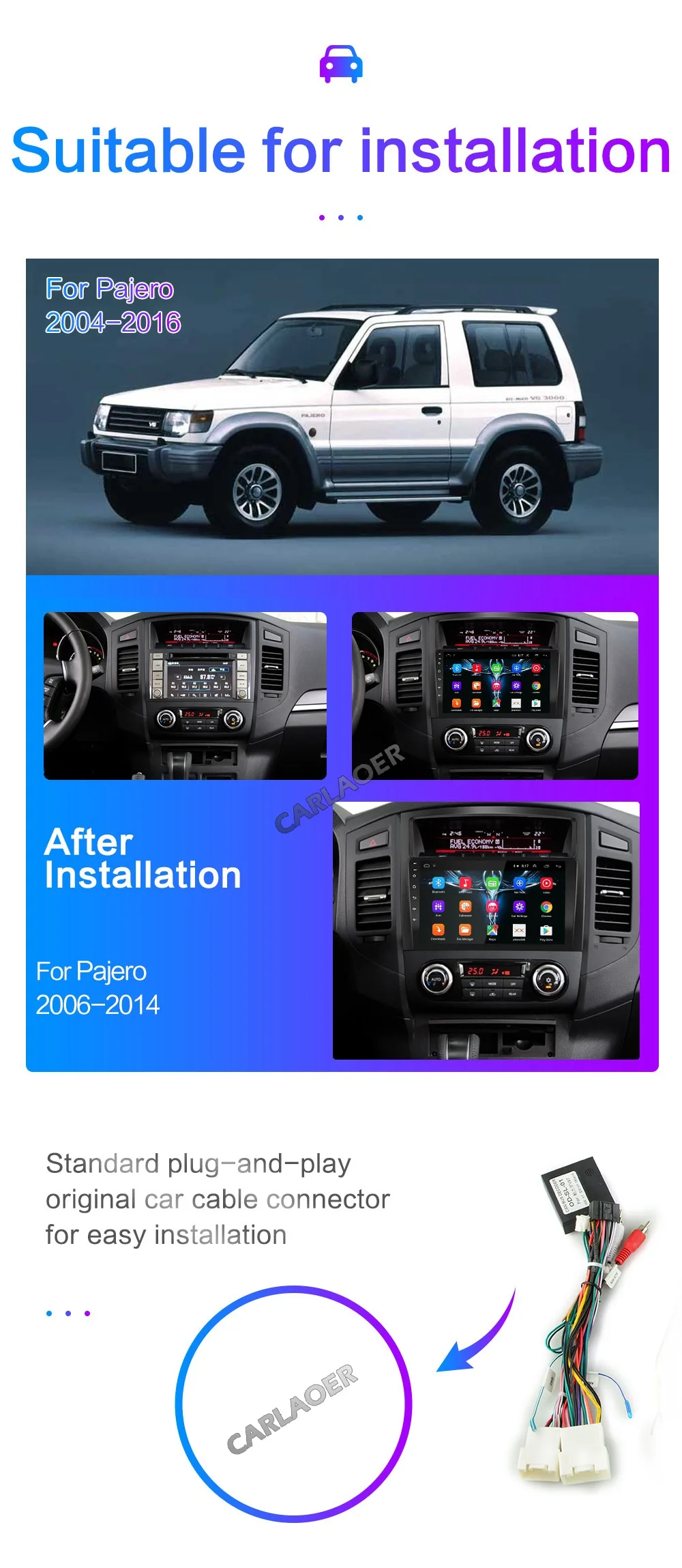 Для Mitsubishi Pajero V80 V90 2006 2007 2008 2009 2010 2011 2012 2013 автомобиль радио Мультимедиа Видео плеер Android 2din 2 din