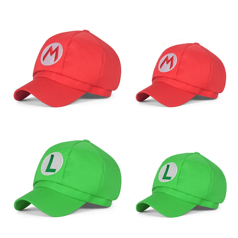 5 видов цветов! Аниме Супер шапка Марио Кепка Luigi Bros Косплей бейсбольный костюм подарок на день рождения Марио шапка s подарок взрослым детям Размер
