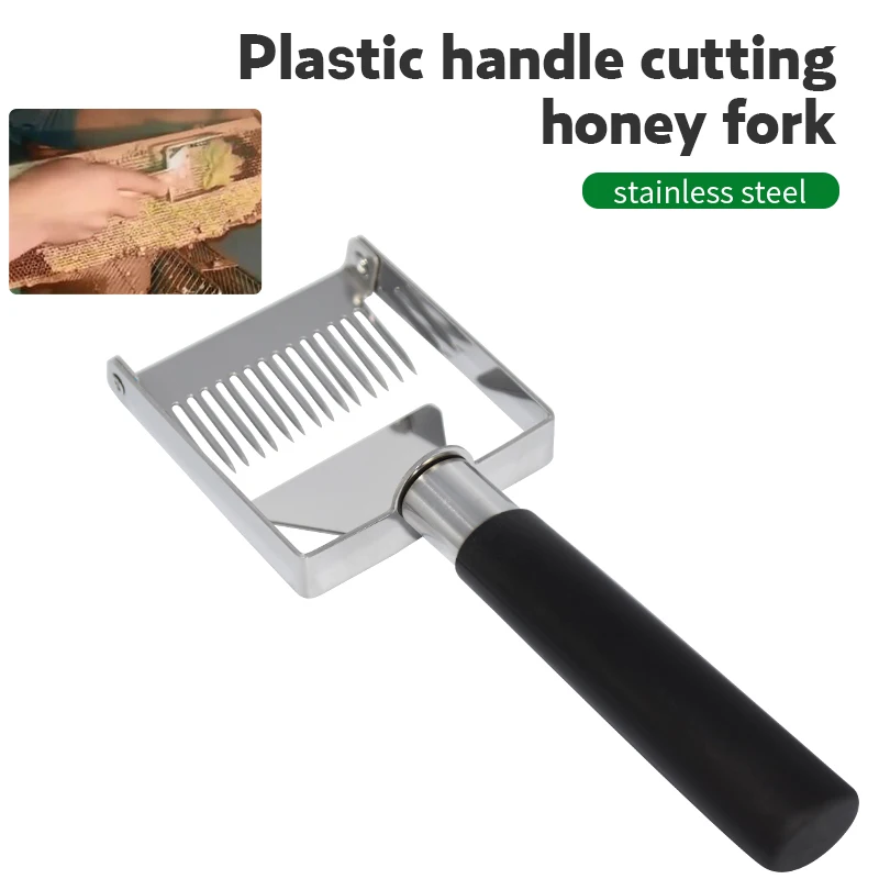 

Brand Stainless Steel And Black Plastic Beekeeping Tool Uncapping Forks Suitable for Honey Honeycomb Scraper Wooden Handle Tool