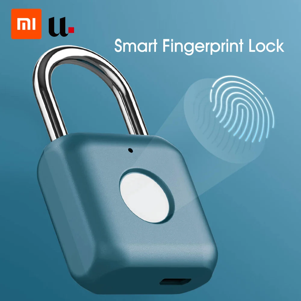 Xiaomi USB Перезаряжаемый умный Keyless электронный замок с отпечатком пальца домашний Противоугонный замок безопасности двери багажный чехол замок