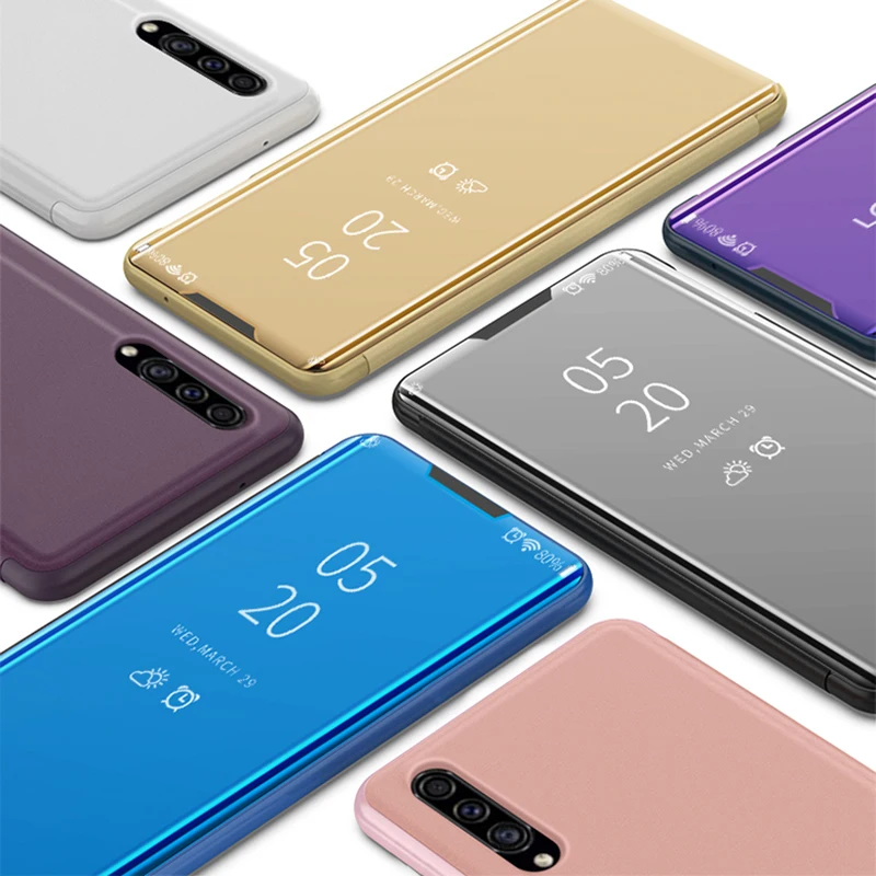 Умный зеркальный флип-чехол для samsung Galaxy S10 S9 S8 плюс S7 S6 Примечание 10 9 8 A10 A20E A40 A50 A70 A7 A8 A5 A7 чехол Крышка