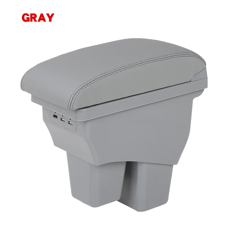 For Suzuki Vitara Armrest Box Universal Car Central Armrest Storage Box cup holder ashtray modification accessories - Color Name: D1-Gray