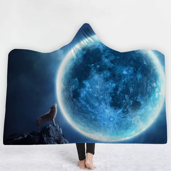 Color-2 3D принт, черное, с дырами, шерпа, коралловый флис, носимое, с капюшоном, пледы, одеяло, для дома, микрофибра, теплое одеяло для дивана, постельные принадлежности, 150x200 см - Цвет: Color-2