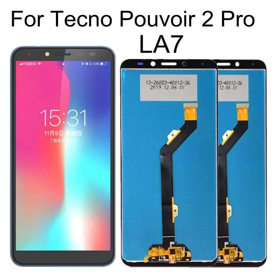 ЖК-дисплей 6 0 дюйма для Tecno power 2 Pro LA7 кодирующий преобразователь сенсорного экрана