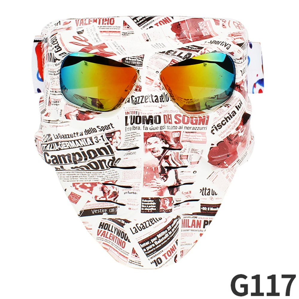 Мотоциклетные очки для мотокросса, велосипедные очки, маска, новая мода, козырек, лыжные защитные очки, УФ-защита, лыжная защитная маска, очки - Цвет: G117
