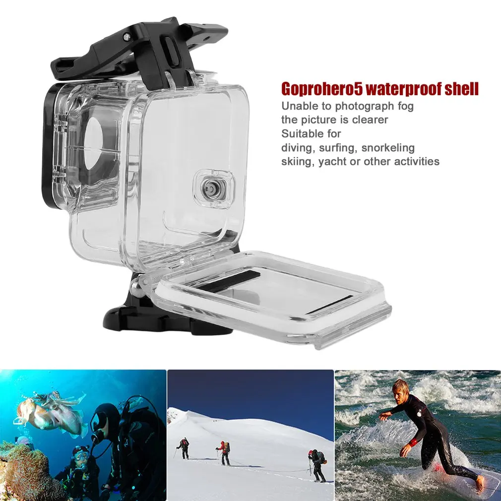 Для GoPro Hero5 45M водонепроницаемый чехол для использования под водой защитный кожух, корпус для GoPro 5 черный аксессуары